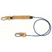 B-Safe Single Tail PVC Coated Wire Rope - 2m with Snap Hook and Scaffold Hook BL03122