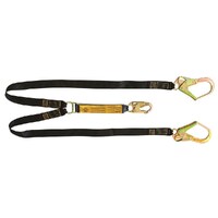 B-Safe 1.5m Twin Access Lanyard With Double Action And Scaffold Hook 50kg - 140kg BL04221.5HD