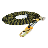 B-Safe Safety Line Kernmantle Rope 11mm x 50m with double action hook one end and manual rope grab - BS010150A