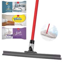 BrightTools Floor Squeegee Cleaning System, 2in1 Squeegee & Quick Mop