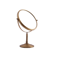 5X Magnifying Mirror Tabletop - Brass