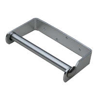 Stainless steel toilet roll holder - silver