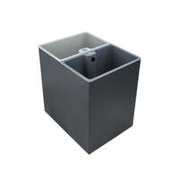 14 ltr black rectangle shape room dustbin with two container