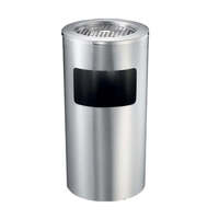 Stainless steel ashtray with bin for hotel