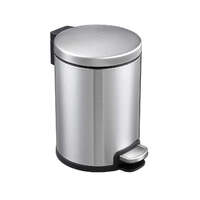 3l round stainless steel pedal bin