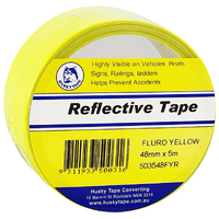 Husky Tape 4x Pack 5035 Hi Vis Reflective Tape Fluro Yellow 48mm x 5m
