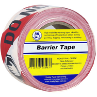 Husky Tape 16x Pack 560 Barrier Warning Tape Red/White Danger Do Not Enter 75mm x 100m