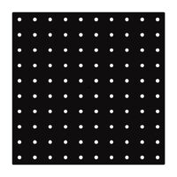 Pegboard Panel 252x252mm - BLACK - Pack of 2 Panels
