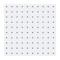 Pegboard Panel 252x252mm - WHITE - Pack of 8 Panels