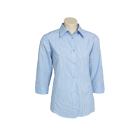 Biz Collection Ladies Micro Check 3/4 Sleeve Shirt