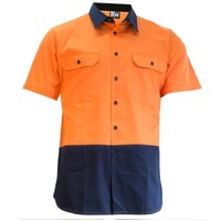 KM Workwear Short Sleeve Two Tone Drill Shirt