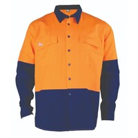 KM Workwear Long Sleeve Two Tone Ripstop  Shirt with Back Vents