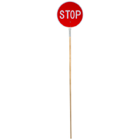 Stop/Slow Sign timber handle 1.9m