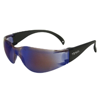TEXAS Safety Glasses with Anti-Fog Blue Mirror Lens