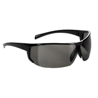 5X4 Safety Glasses Black Frame Smoke AS/AF Lens