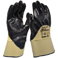 Blue Knight Nitrile 3/4 Dipped Glove with Safety Cuff XLarge