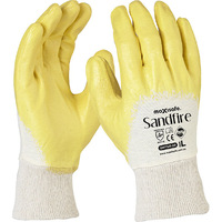 Sandfire Yellow nitrile 3/4 Dipped Glove 12x Pack