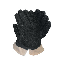 Black PVC Chip On Interlock Glove Liner Retail Packaged