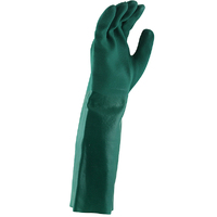 Maxisafe Green Double Dipped PVC Gauntlet 45cm