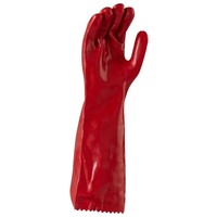 Maxisafe Red PVC single dipped 45cm Carded 12x Pack