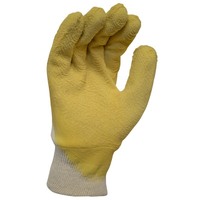 Maxisafe Yellow Latex Coated Glass Gripper Glove Retail Carded