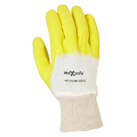 Economy Yellow Latex Glass Gripper Glove Carded
