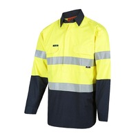 WORKIT Fire Resistant PPE1 FR Inherent Closed Front NENS09 155gsm Lightweight Taped Shirt