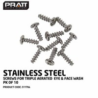 Stainless Steel Screws For Triple Aerated Eye & Face Wash Pack of 10