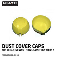 Dust Cover Caps For Single Eye Wash Nozzle Assembly Pack of 2