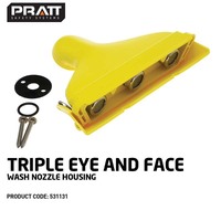 Triple Aerated Eye And Face Wash Nozzle Assembly