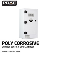 Poly Corrosive Cabinet 80LTR 1 Door 2 Shelf