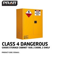 Class 4 Dangerous Goods Storage Cabinet 160L 2 Door 2 Shelf