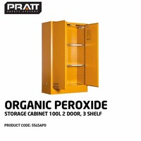 Organic Peroxide Storage Cabinet 100L 2 Door 3 Shelf
