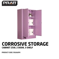 Corrosive Storage Cabinet 250L 2 Door 3 Shelf