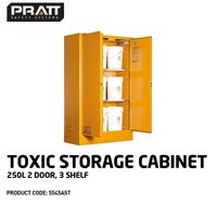 Toxic Storage Cabinet 250L 2 Door 3 Shelf