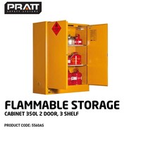Flammable Storage Cabinet 350L 2 Door 3 Shelf