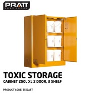 Toxic Storage Cabinet 250L XL 2 Door 3 Shelf