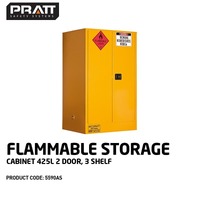 Flammable Storage Cabinet 425L 2 Door 3 Shelf