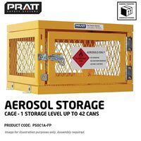 Aerosol Storage Cage 1 Storage Level Up To 42 Cans (Comes Flat Packed Assembly Required)
