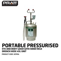 Portable Pressurised Eye And Body Wash with Hand Held Drench Hose 45L Unit
