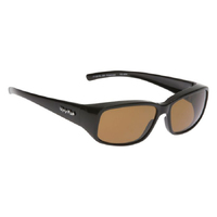 Ugly Fish P106 Shiny Black Frame Brown Lens Fashion Sunglasses