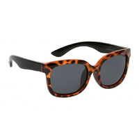 Ugly Fish PKM511 Leopard Print Black Frame Smoke Lens Fashion Sunglasses