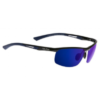 Ugly Fish PT24388 Shiny Black Frame Blue Revo Lens Fashion Sunglasses