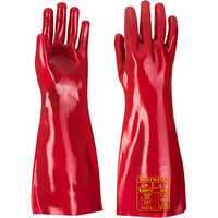 PVC Gauntlet 45cm Red XL Regular