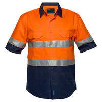 Prime Mover Hi-Vis Two Tone Regular Weight Short Sleeve Shirt with Tape