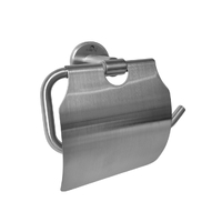 Stainless Steel Brushed Toilet Roll Holder with Cover