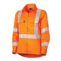 TRU Workwear Ladies Lightweight Vented Hi-Vis Drill Shirt with TruVis Perforated Tape