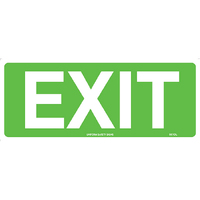 Exit Safety Sign Luminous 350x145mm Metal