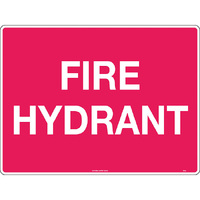 Fire Hydrant Safety Sign 300x225mm Metal
