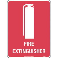 Fire Extinguisher with pictogram Safety Sign 450x300mm Poly
